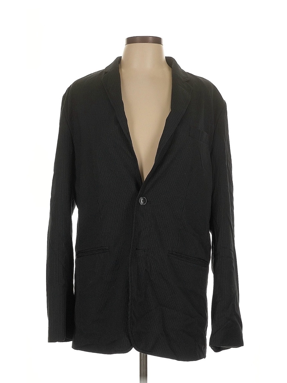 Kenneth Cole Black Pinstripe Lightweight Blazer